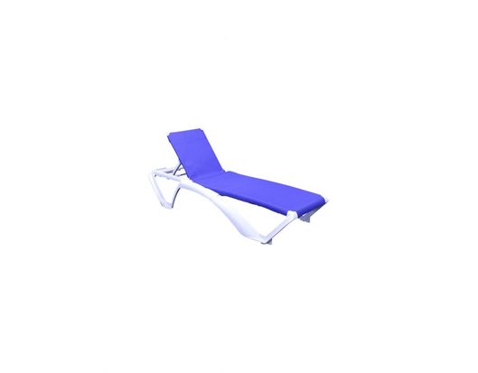 Marina Sunlounger White Blue