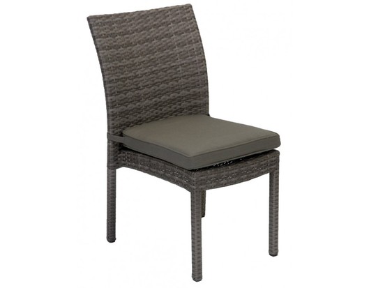 Iowa Armless Wicker Outdoor Dining Chair