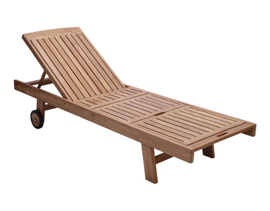 Teak Sunlounger